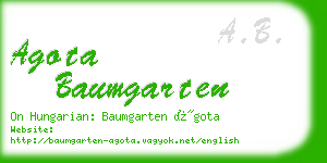 agota baumgarten business card